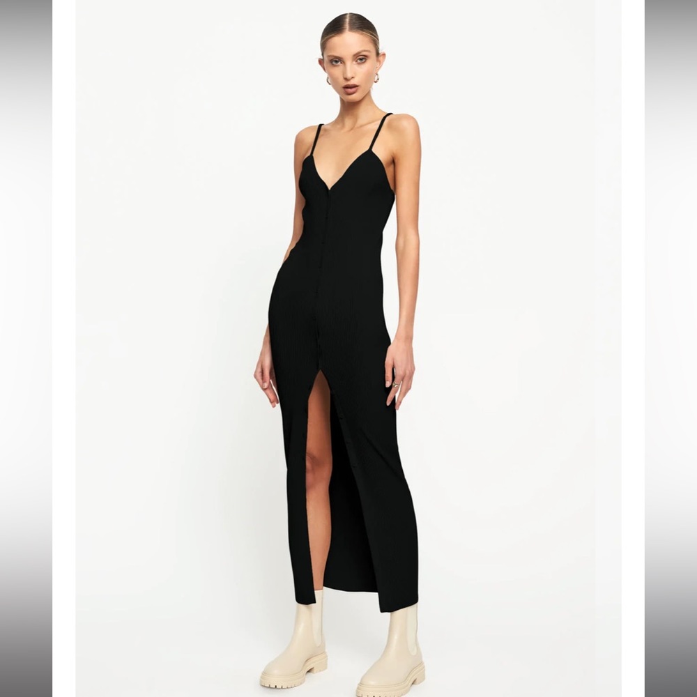 SOLD ❌ LIONESS CASA MIDI DRESS BLACK NWT